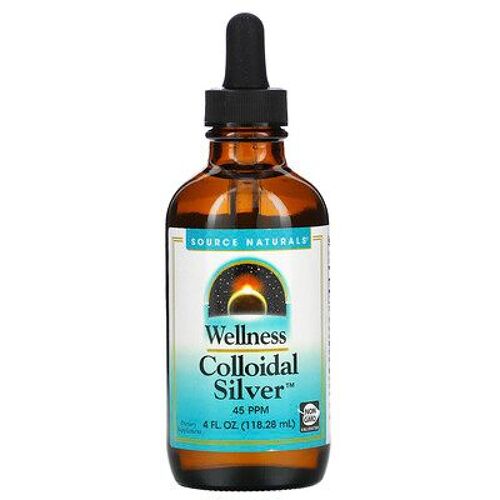 Source Naturals Argent colloïdal bien-être, 45 PPM, 118,28 ml (22,5 PPM par c. à c.)