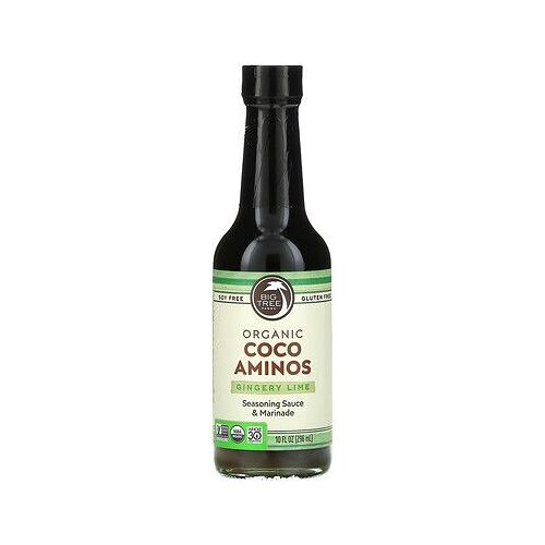 Big Tree Farms Aminos De Coco Biologique, Pour Assaisonnement Et Marinade, Gingembre Lime, 296 Ml (10 Oz Liq.)