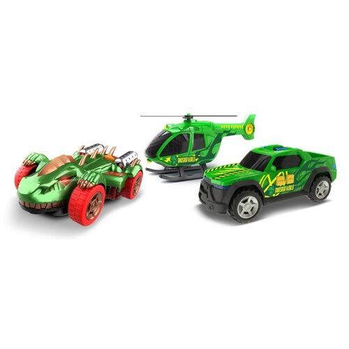 Coffret 3 Véhicules Dinosaures