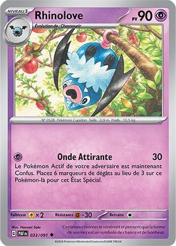 Carte Pokémon - Rhinolove - 033/091 - Ev4,5 Destinées De Paldea