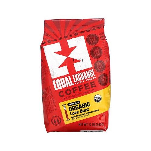 Equal Exchange Café Biologique, Love Buzz, Grain Entier, Torréfaction Française, 340 G