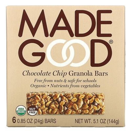Madegood Biologique, Barres De Muesli, Pépite De Chocolat, 6 Barres, 0.85 Oz (24 G) Chacun