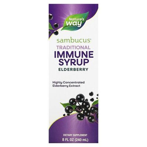 Nature's Way Sambucus, Baie De Sureau Standardisée, Sirop Original, 240 Ml