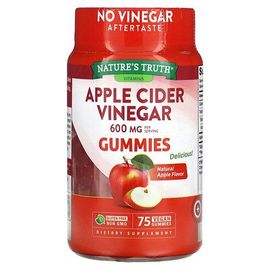Nature's Truth Vinaigre De Cidre De Pomme, Arôme Naturel De Pomme, 600 Mg, 75 Gommes Vegan (200 Mg Par Gomme)