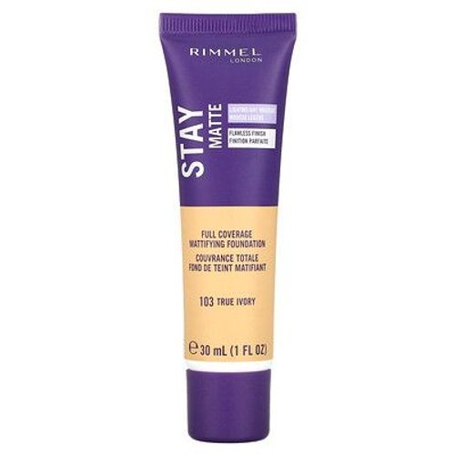 Rimmel London Stay Matte, Fond De Teint Mousse Liquide, 103 True Ivory, 30 Ml 