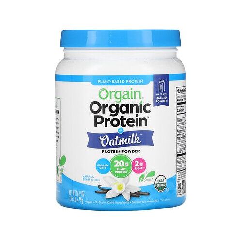 Orgain Poudre De Protéines Biologiques + Lait D'avoine, À Base De Plantes, Gousse De Vanille, 479 G 