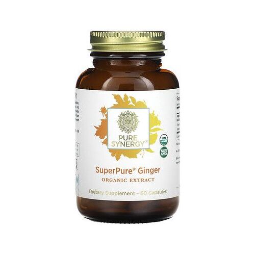 Pure Synergy Gingembre Superpure, Extrait Biologique, 60 Capsules 