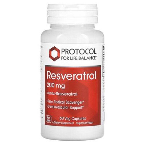 Protocol For Life Balance Resvératrol, 200 Mg, 60 Capsules Végétariennes 