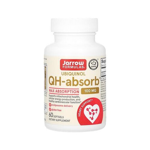 Jarrow Formulas Ubiquinol Qh-Absorb, Absorption Maximale, 100 Mg, 60 Capsules À Enveloppe Molle 