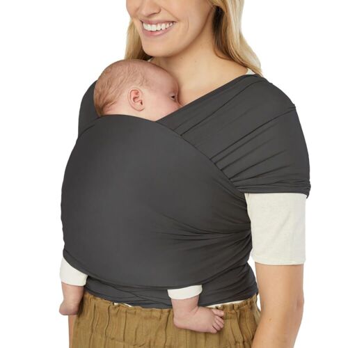 Écharpe De Portage Aura En Tissu Tricoté Noir Clair - Ergobaby