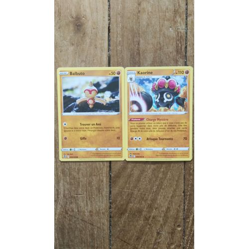 Cartes Pokemon Balbuto + Kaorine Épée Et Bouclier Tempête Argentée