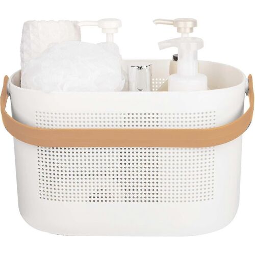 Paniers de rangement en plastique avec poignées Douche Caddy Organisateurs d¿étagère Panier pour salle de bain Cuisine Dortoir