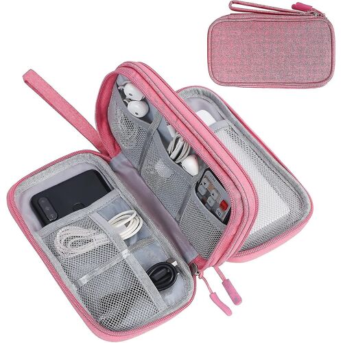 Organisateur Électronique Câble De Voyage Organisateur Sac Pochette Accessoires Électroniques Housse De Transport Portable Imperméable À L'eau Double Couches Tout En Un