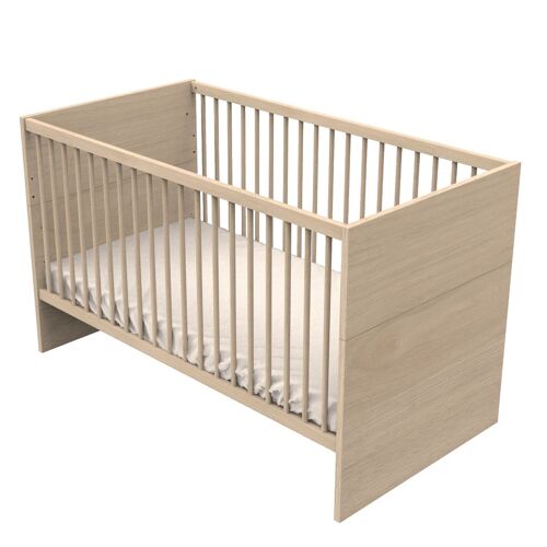 Lit Évolutif 140x70 - Little Big Bed En Bois Décor Chêne Suave