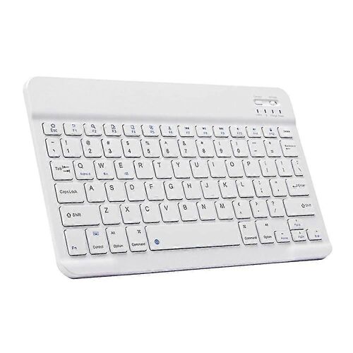 Clavier Bluetooth ultra-mince Portable Rechargeable Blanc