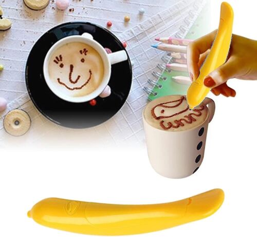Latte Art Pen Café Spice Stylo Stylo À Sculpter Stylo Bricolage Modèle Créatif Pour Le Marc De Café Poudre De Cacao Sucre Moulu
