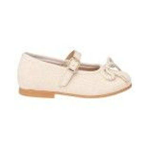 Angelitos 1557 Beige Ballet Linen Buckle Ballet Beige