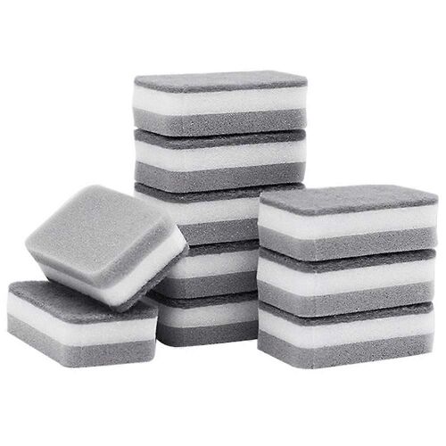 Type A 9711 10Pcs Maison Double-face Nettoyage Éponge Voiture Tampon De Récurage Cuisine Bar Produits De Nettoyage