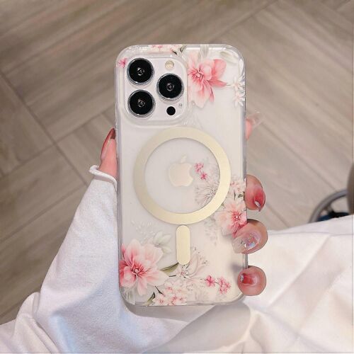 Pour Iphone 15 Pro Coque Compatible Avec Magsafe Dual-Layer Imd Printed Tpu + Pc Phone Cover