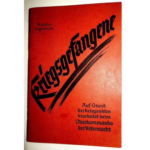 Livre /Manuel Allemand Du Gardien Du Camp De Prisonniers De Guerre /Seconde Guerre.