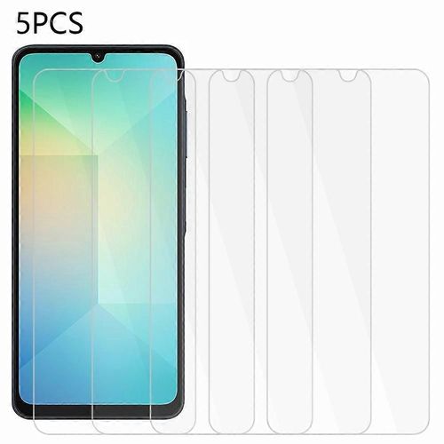 5pcs Pour Samsung Galaxy A06 Protecteur D¿Écran 0.3mm 2.5d Verre Trempé Film Transparent