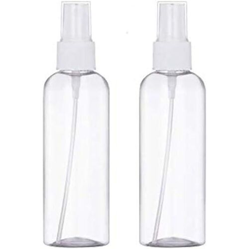 2Pcs Flacon Spray Vide 100ml Vaporisateur Bouteille de Voyage Portable Transparent en Plastique pour Parfum Eau Cosm¿¿tique Avion Blanc