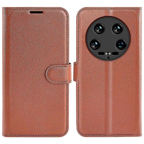 Pour Xiaomi 14 Ultra Case Litchi Texture Cuir Folio Stand Étui pour téléphone intelligent
