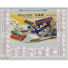 Almanach Du Facteur 2023 Réclames Réglisse "Car"Et Petit-Beurre " Lu" 42 Loire