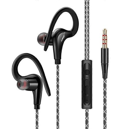 FONGE S760 3.5mm Filaire Sport Casque Boucle D'oreille Contrôle Musique Appel Téléphone Portable Écouteur