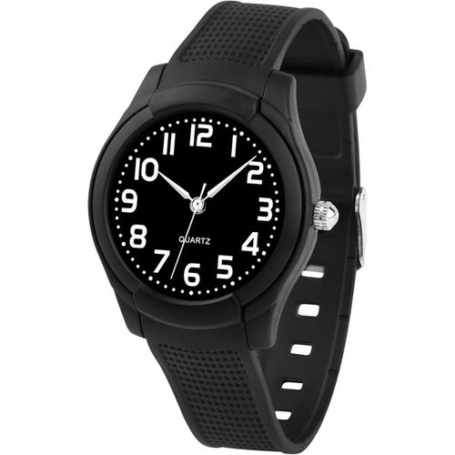 Montre Pour Garçons Filles - Montre Pour Enfant Étanche À Quartz - Adaptée Aux Enfants De 3 À 15 Ans - Noir