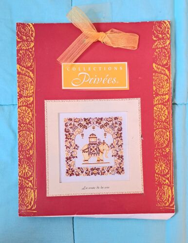 Point De Croix Broderie La Route De La Soie Collection Privées - 30 Cm X 30 Cm Tableau Éléphant Kit Complet Avec Fils De Lin À Broder