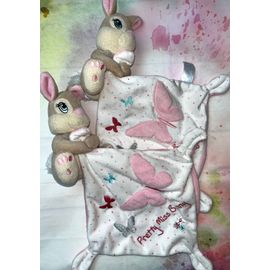 Doudou Lapin Disney Baby Kiabi Pretty Miss Bunny Mouchoir Papillons Lot De Deux Jouets Doudous Bebe Petite Fille