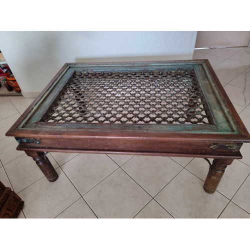 Magnifique Table Basse Style Colonial En Bois Massif