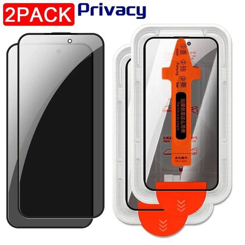 Protecteur D'écran Pour Iphone 17 16 Pro Max 16plus 17air,Installation Facile,Anti-Espion/Hd,Film En Verre Trempé Transparent Avec Un Clic,1 À 3 Paquets.Privacy Film 2pcs.For Iphone 16