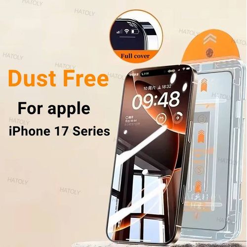 Verre Trempé Sans Poussière Pour Iphone 17 Air Iphone 17 Pro Max,Protecteur D'écran Facile À Installer,Anti-Rayures,Verre De Téléphone.Iphone 17.1pcs Tempered Glass