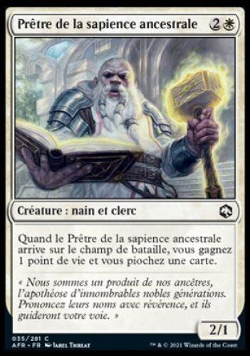 Prêtre De La Sapience Ancestrale (Prêtre De La Sapience Ancestrale) Foil Afr 35 Commune Afrc0035f Aventures Dans Les Royaumes Oubliés (D&d The Forgotten Realms) Magic L'assemblée (The Gathering)