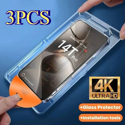 Film En Verre Trempé Pour Xiaomi 15 14T 14 13 12T Pro 11T Pro,Pâte À Un Bouton,Verre Transparent Haute Définition Sans Poussière,3 Pièces.3 Pièces.Xiaomi 11T