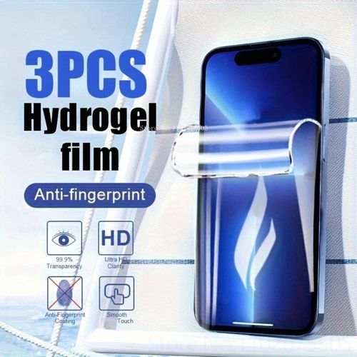 3 Pièces Film Hydrogel Haute Transparence Pour Iphone 16 Promax 17 Air 17 Promax 11 12mini Film De Protection De Gel D'eau 15 Plus 14 13 Promax 16e.3pcs.Hd Hydrogel Film
