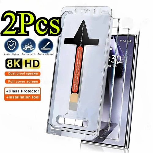 2 Pièces Verre Trempé Sans Poussière Pour Moto G15 G05 G75 G55 G35 Film D'installation Facile En Un Clic Pour Motorola Edge 60 50 40 30 Pro Neo. Dust Free.Bord 20 De Motorola
