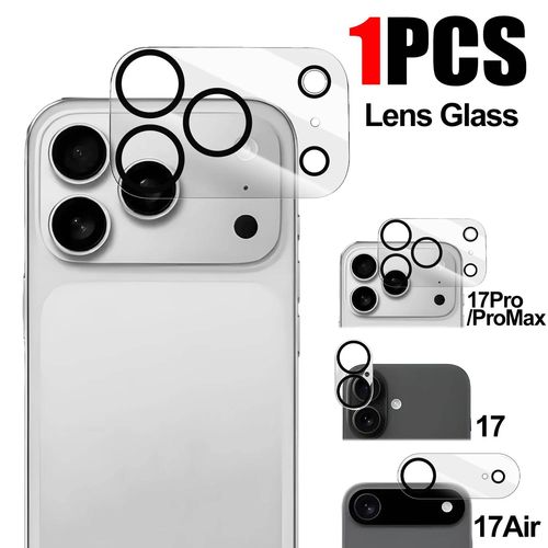 Protecteurs D'écran En Verre Trempé Faciles À Installer Pour Iphone 17/17 Pro/17 Air/17 Promax Avec Films D'objectif D'appareil Photo Anti-Poussière De Dureté 9h.1pc Lens Glass.For Iphone 17