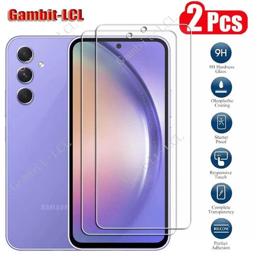 2 Pièces Verre Trempé D'origine Pour Samsung Galaxy A54 5g 6.4 "Galaxya54 Sm-A546v A546u A546u1 A546b Film De Protection D'écran.For Galaxy A54 5g.2 Pièces