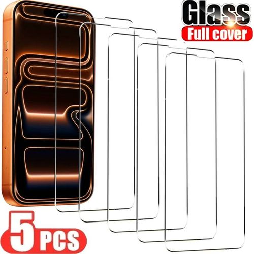 Protecteur D'écran Pour Iphone 17 Pro Max Hd,5 Pièces,Verre Trempé Transparent,Couverture Complète,Accessoires De Téléphone Iphone Air.5 Pcs.Iphone 17