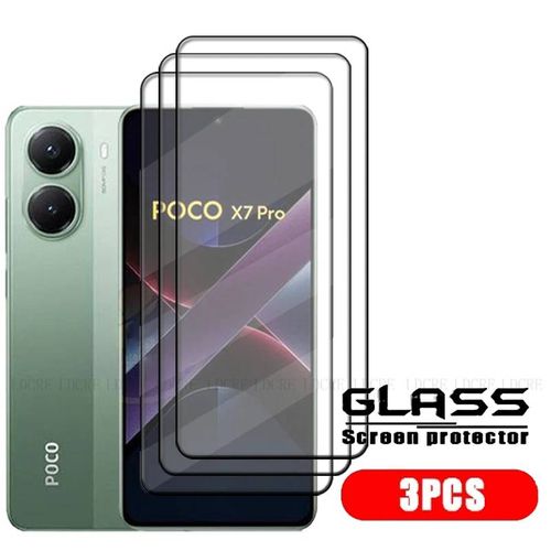 4 Pièces Pour Poco X7 Pro Verre Poco X7 Pro Verre Trempé 9h Hd Protection Couverture Complète Colle Pour Protecteur D'écran Xiaomi Poco X7 Pro.3 Front Glass.For Poco X7 Pro