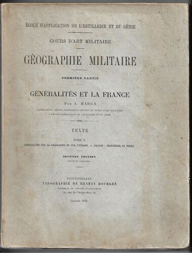 Geographie Militaire Tome 1