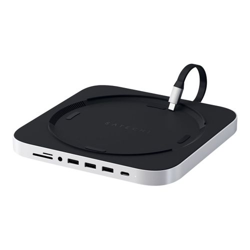 Satechi ST-ABHFS Type-C Aluminium Stand & Hub - Station d'accueil - USB-C - pour Apple Mac mini (Fin 2018, Fin 2020)