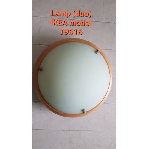 Plafonnier Bois/Verre