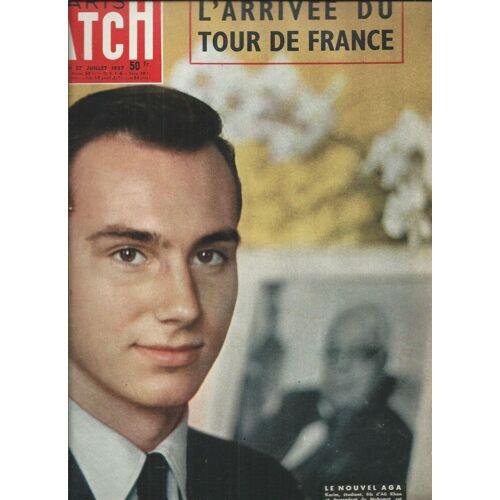 Paris Match 27/07/1957 Le Nouvel Aga Karim Fils D' Ali Khan, Fon De Portago, Catastrophe Du Nice-Paris, Arrivée Du Tour De France : Anquetil,Ingrid Bergman,Gina Lollobrigida,Messelmoun,Danièle Delorme
