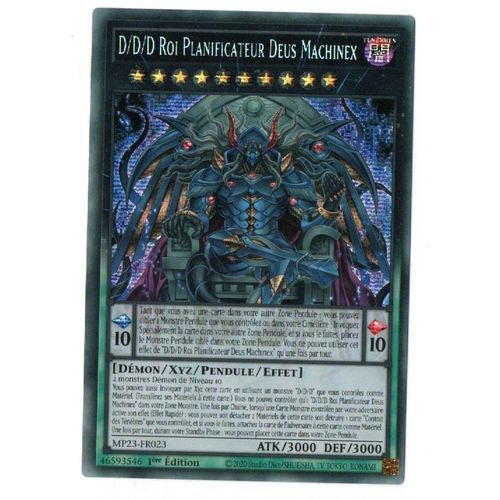 Yu Gi Oh Mp23 Fr023 D/D/D Roi Planificateur Deus Machinex Secrète Rare