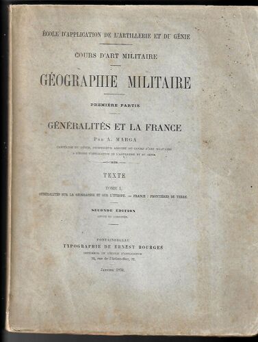 Géographie Militaire Généralités Et La France Par A Marga