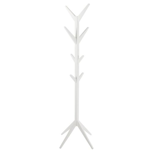 Porte-manteau sur 4 pieds en mdf avec 8 accroches blanc